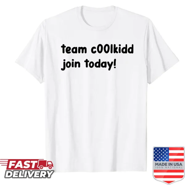 Colorful shirt for kids featuring Team C00lkidd graphic
