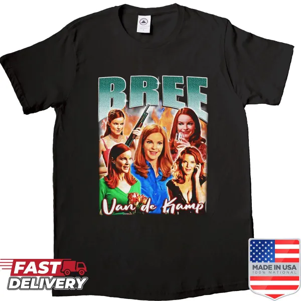 Vintage-style shirt featuring Bree Van De Kamp graphic in bootleg design