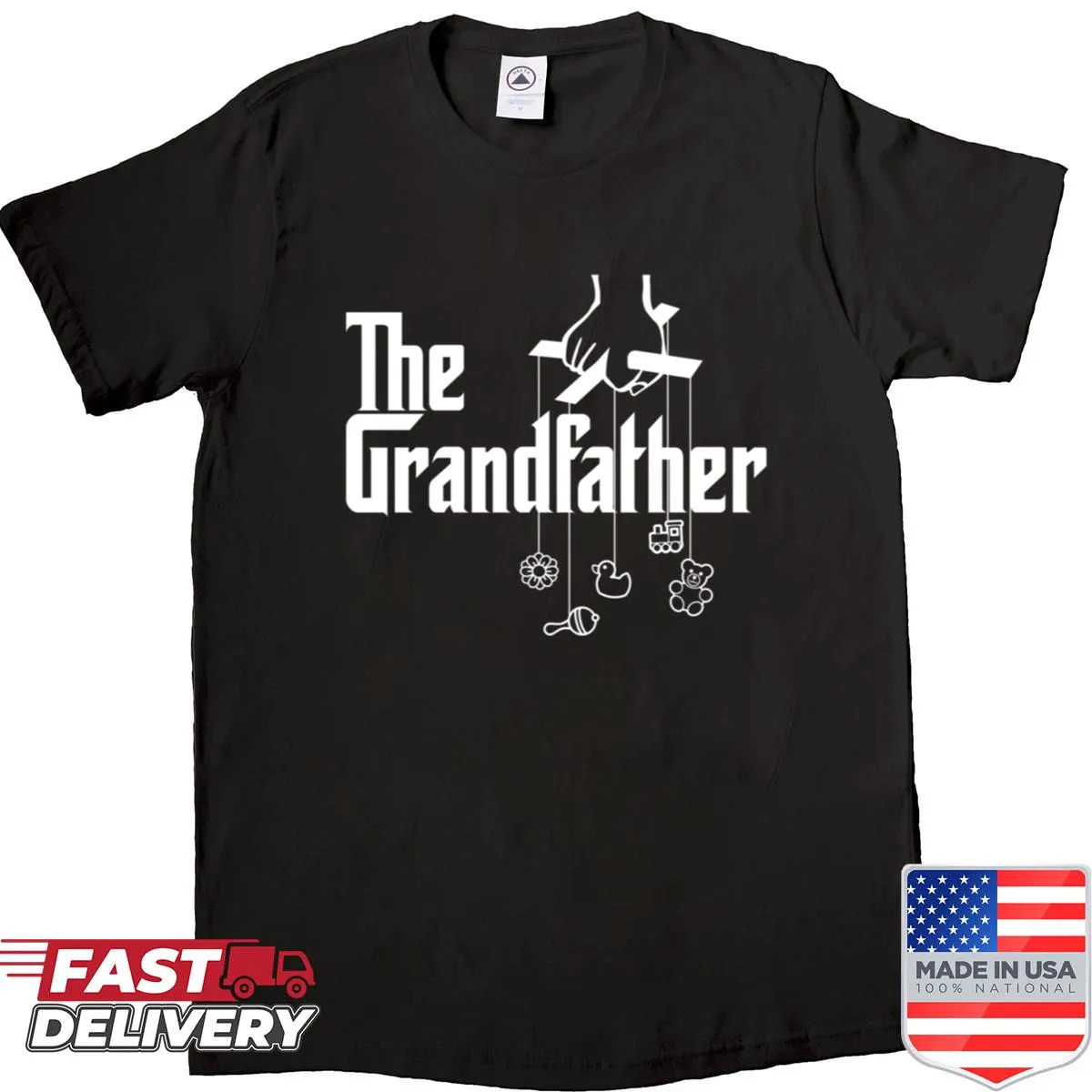 Vintage-style spoof shirt inspired by classic mafia movie logos