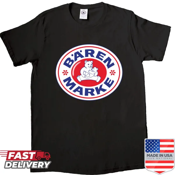Vintage-style T-shirt featuring the Retro Baerenmarke logo
