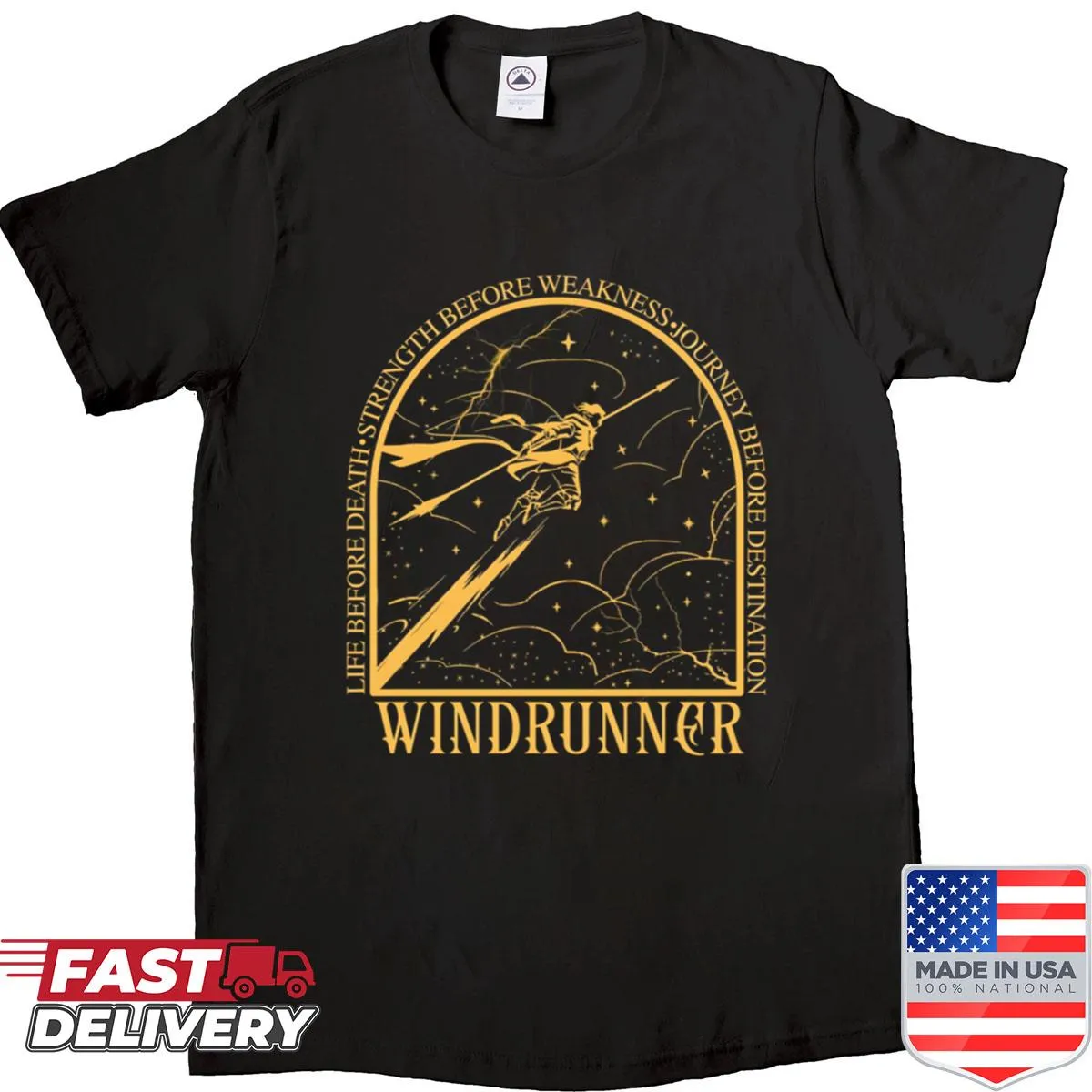 Fantasy-themed t-shirt inspired by a popular book series