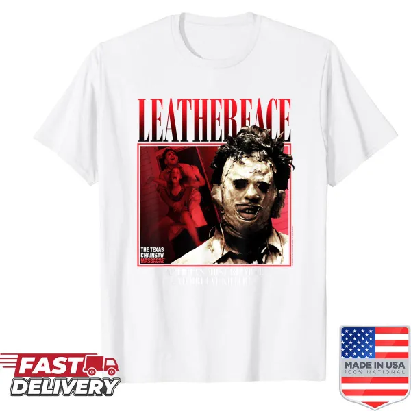 Retro-style shirt featuring Leatherface from Texas Chainsaw Massacre
