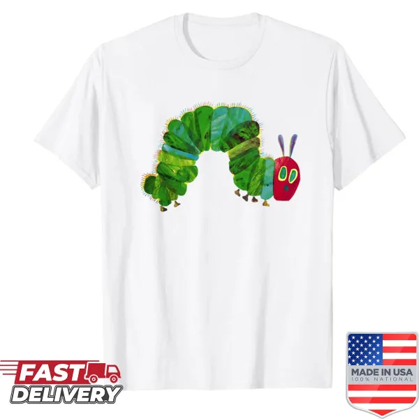 T-shirt featuring The Very Hungry Caterpillar character illustration