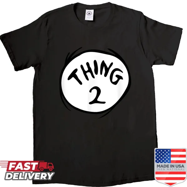 Playful 'Thing 1 Thing 2' shirt inspired by Dr. Seuss