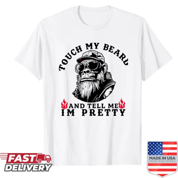 Playful monkey graphic shirt with humorous phrase