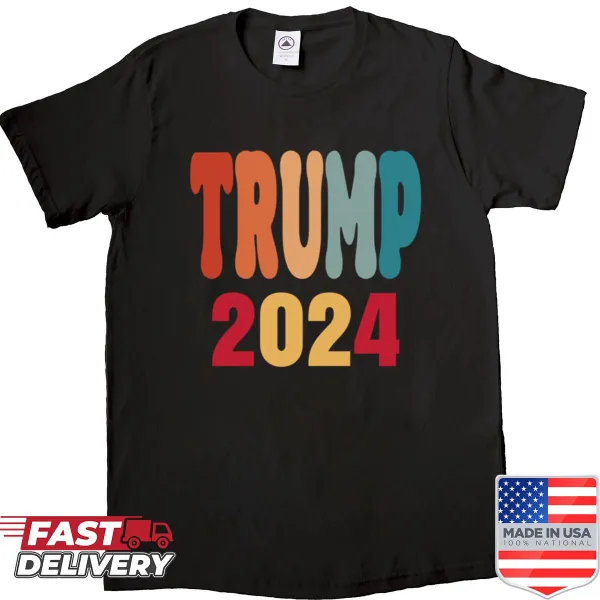T-shirt with bold text supporting Trump 2024