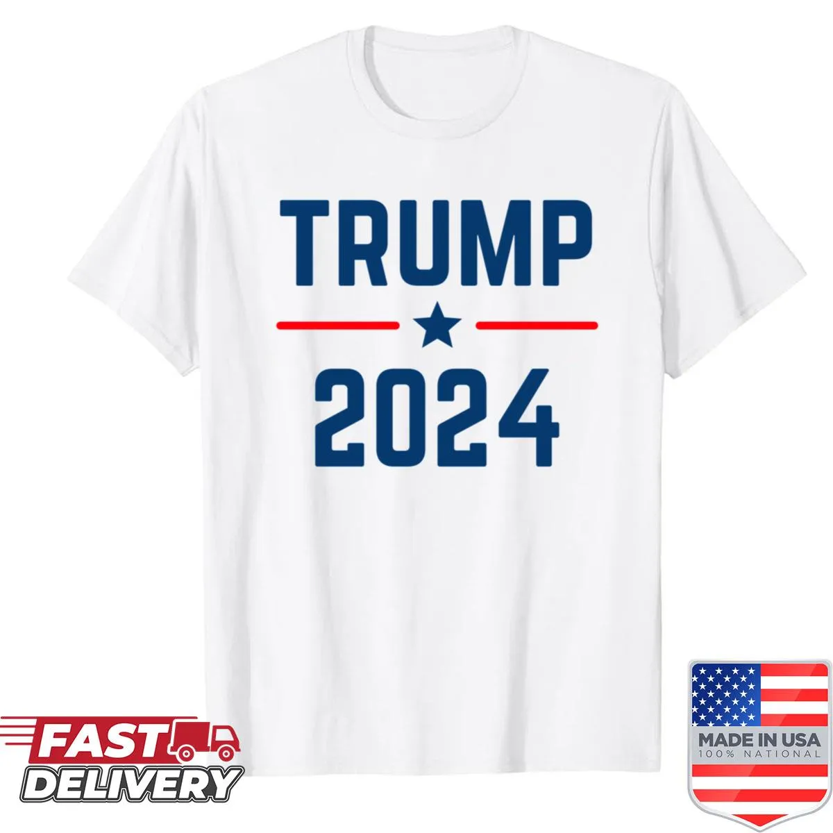 Bold anti-Biden slogan on a Trump 2024 shirt