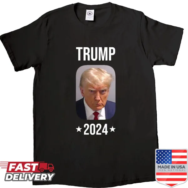 Funny Trump 2024 mugshot shirt design