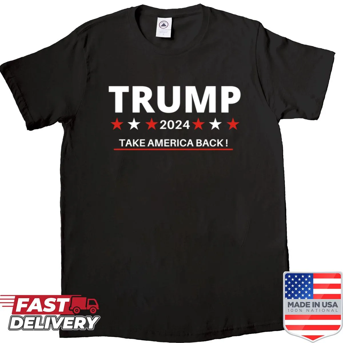Shirt featuring the text 'Take America Back' in bold typography
