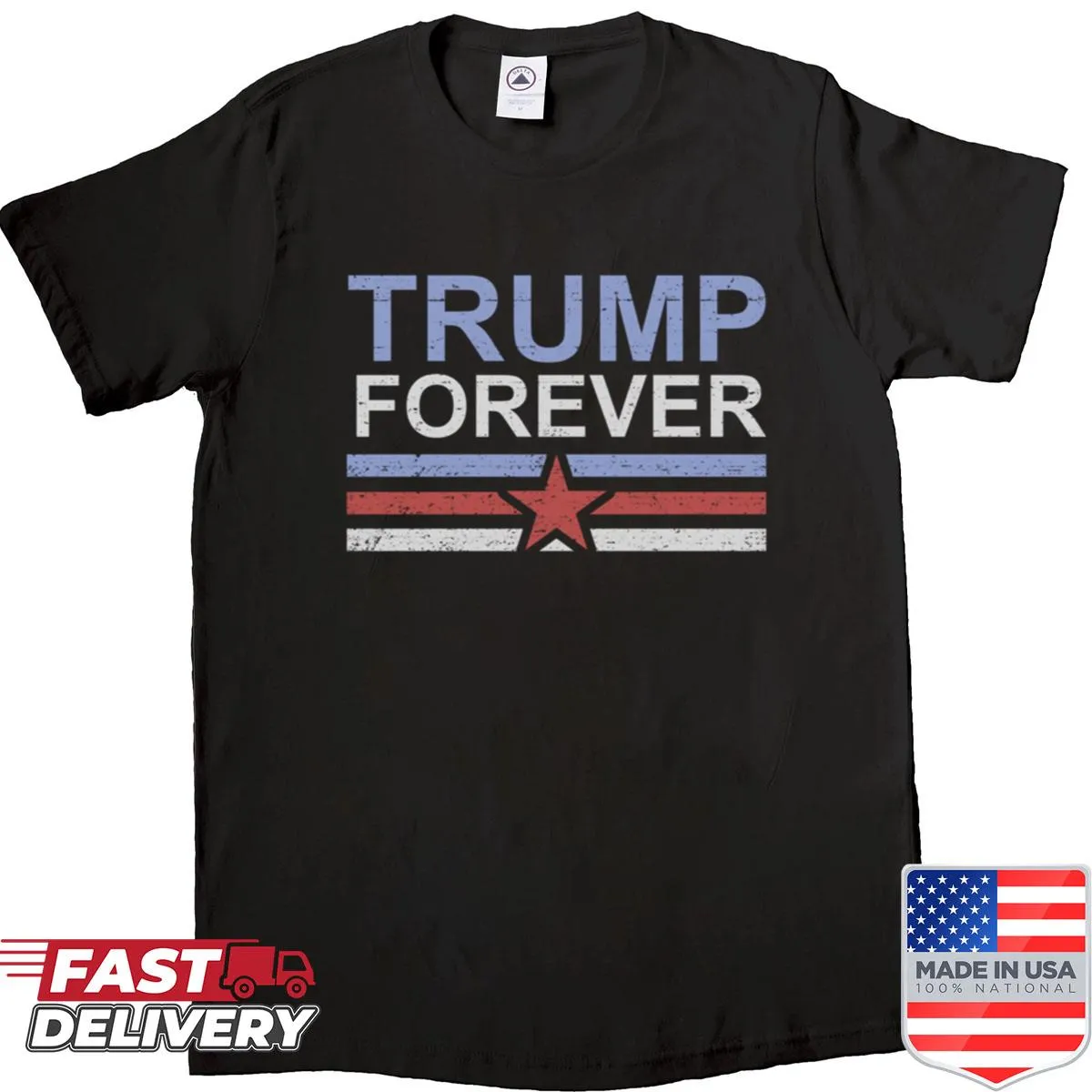 Vintage-styled T-shirt with Trump 2028 graphic