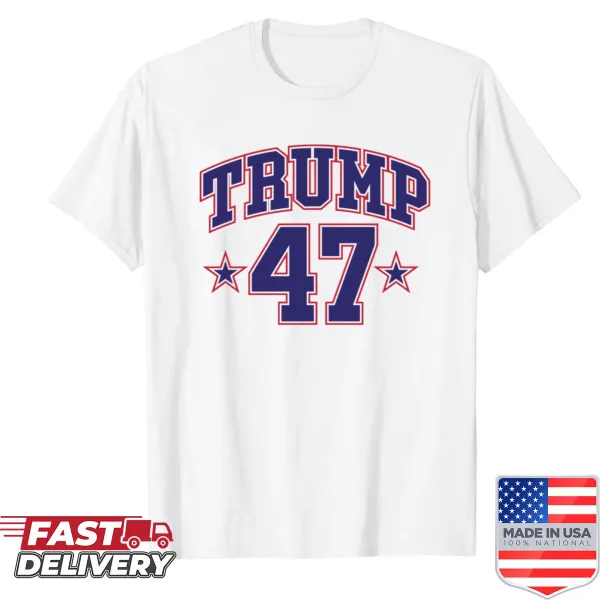 Shirt with jersey-style design featuring number 47