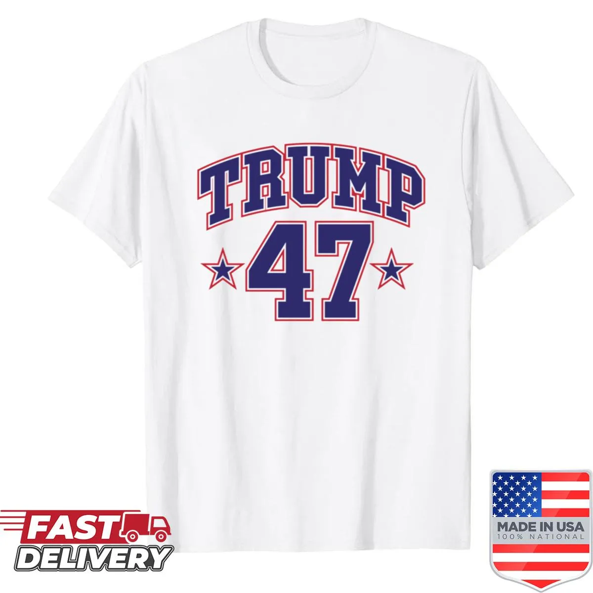 Shirt with jersey-style design featuring number 47