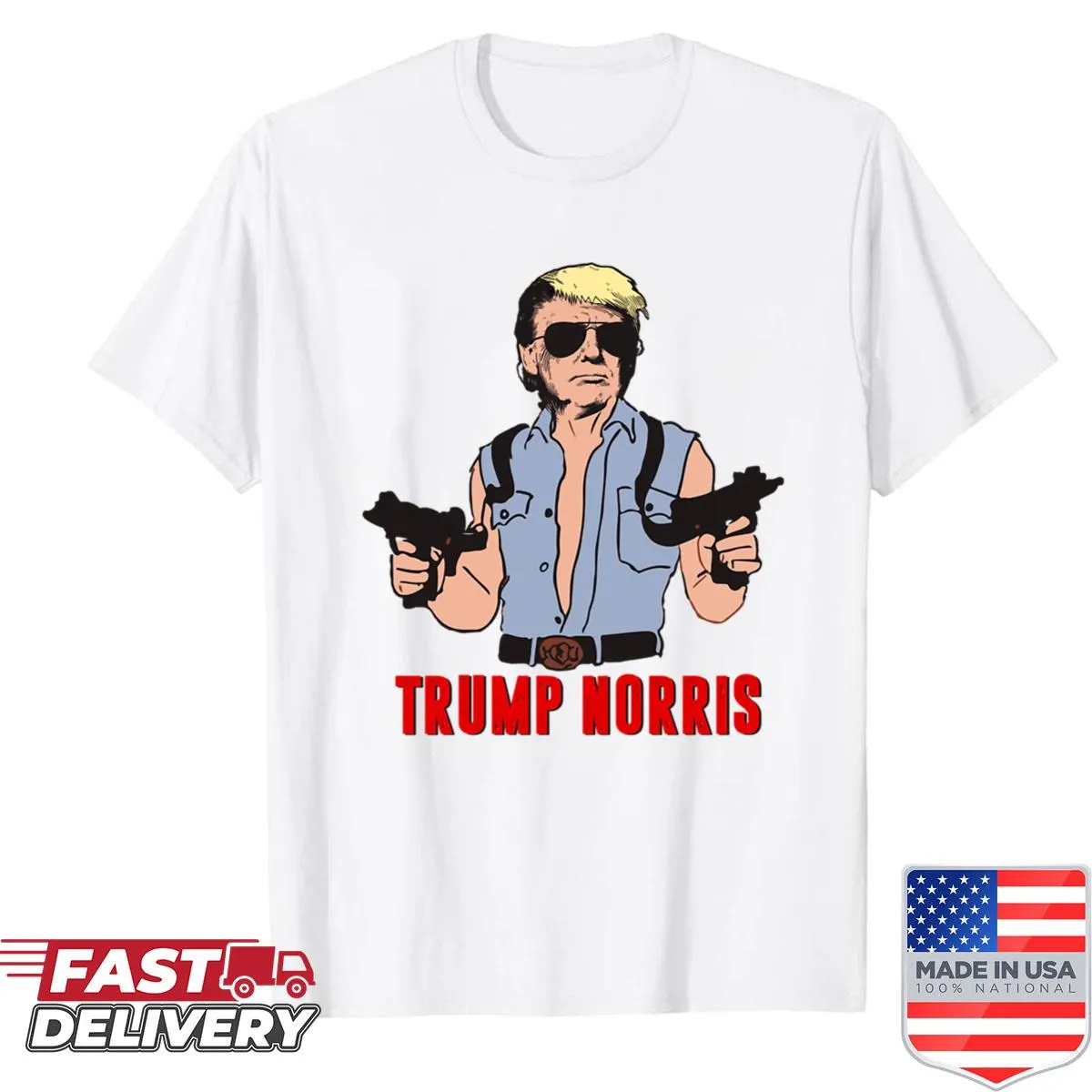 Humorous typography design combining Trump and Chuck Norris