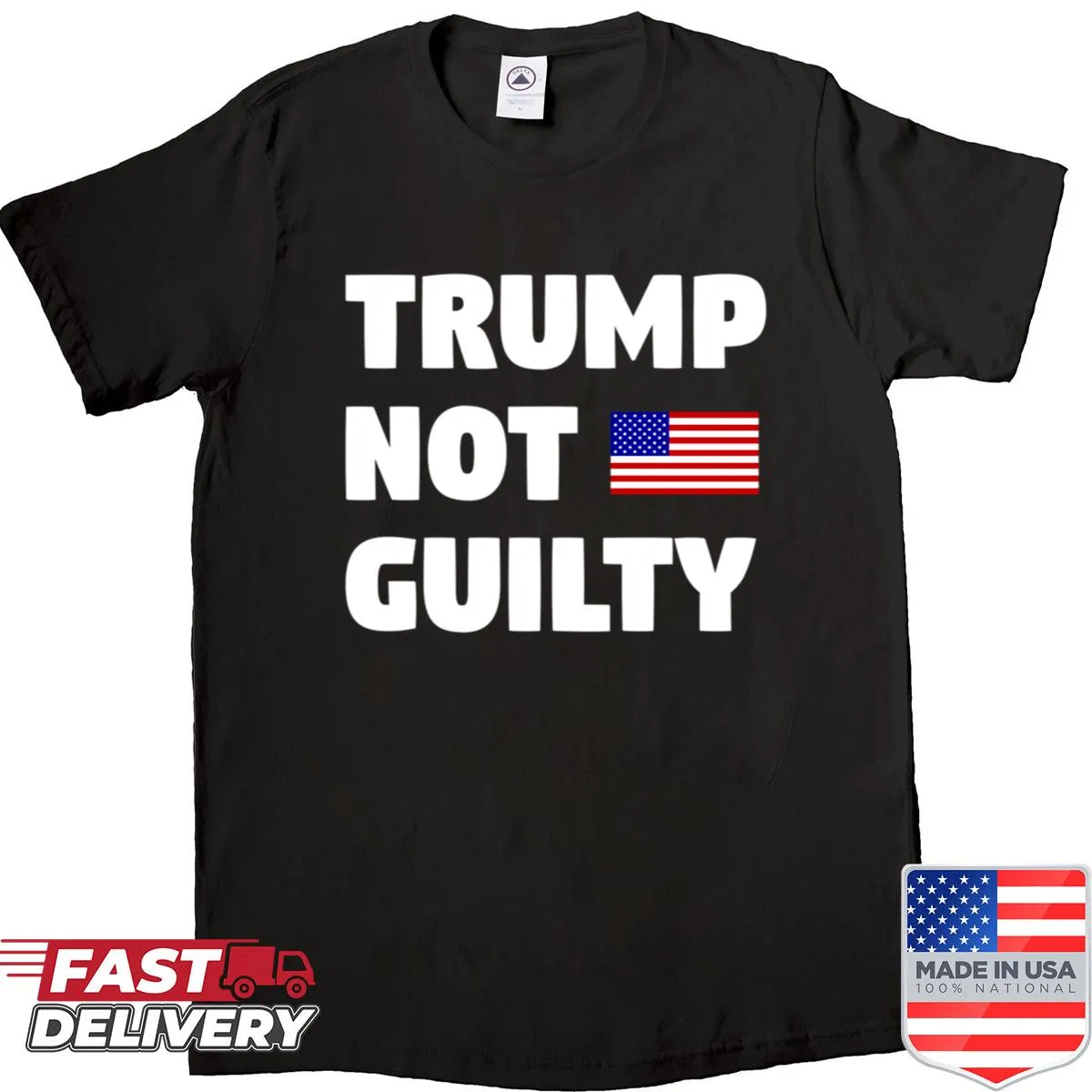 Pro Trump mugshot graphic t-shirt with bold statement