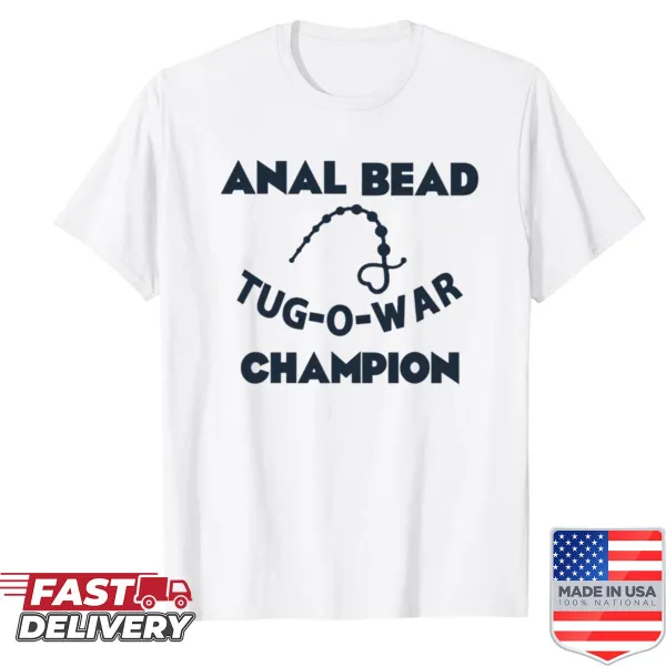 Rude Tug O War Champion t-shirt with bold typography