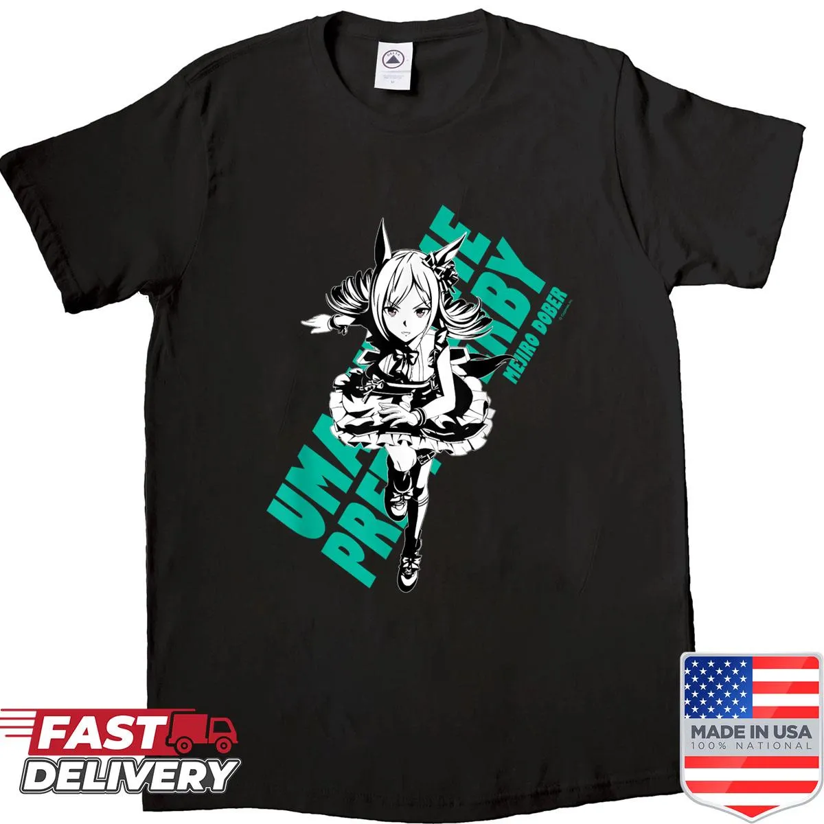 Illustrated shirt featuring Mejiro Dober from Umamusume Pretty Derby