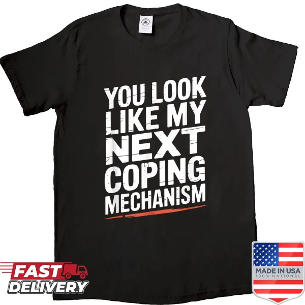 Dark humor graphic t-shirt with inappropriate funny illustrations.
