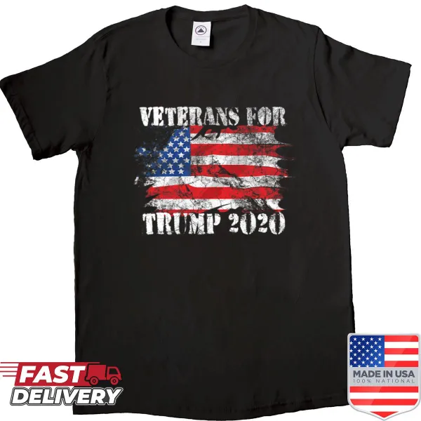 Veterans For Trump shirt with bold typography for supporters