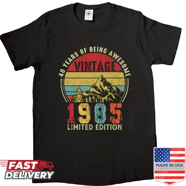 Nostalgic 1985 birthday shirt with vintage distressed design