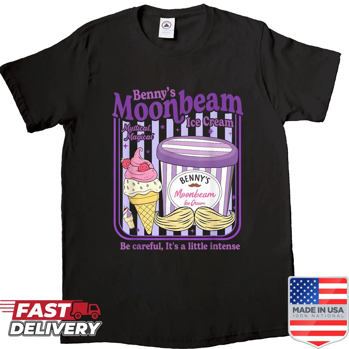 Vintage shirt with an ice cream truck and double scoop popsicle graphic