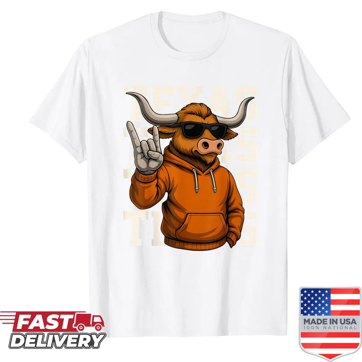 Vintage Texas western graphic on a casual shirt