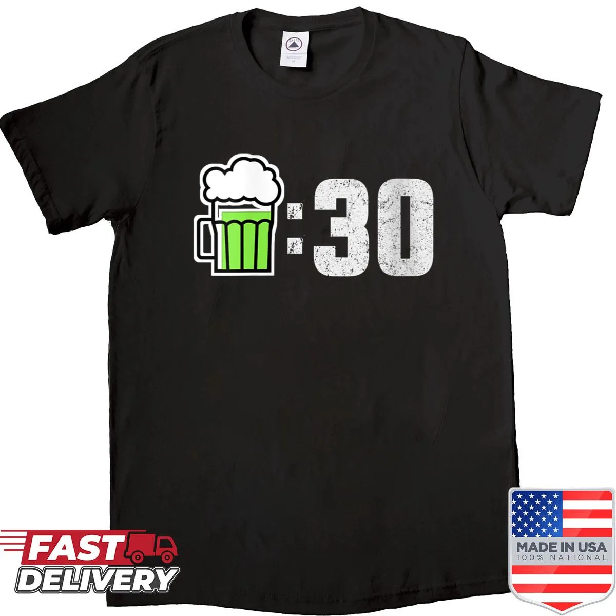 Distressed retro shirt featuring funny beer-themed meme.