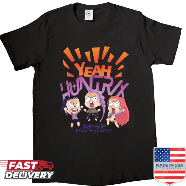 Officially licensed shirt featuring the playful phrase 'Huntrx' in whimsical font