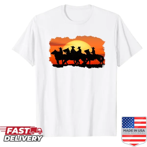 Badge design shirt celebrating the Four Caballeros characters