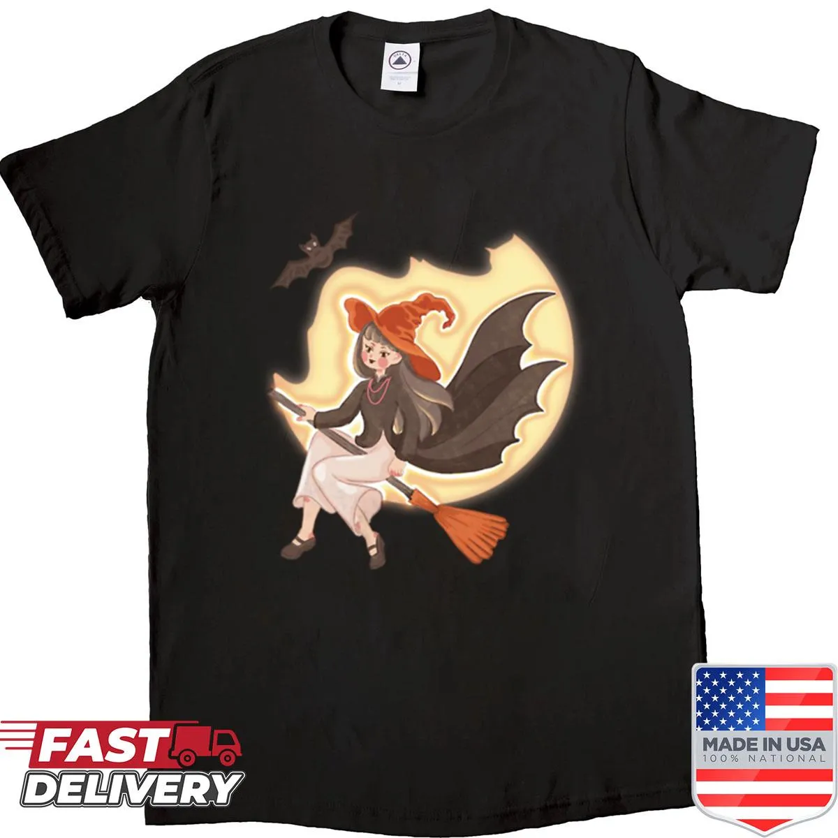 Ao Dai witch Halloween shirt with whimsical design