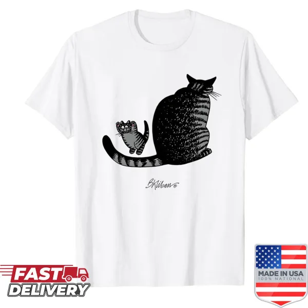 Whimsical Cat Mom t-shirt with cartoon cats and playful text