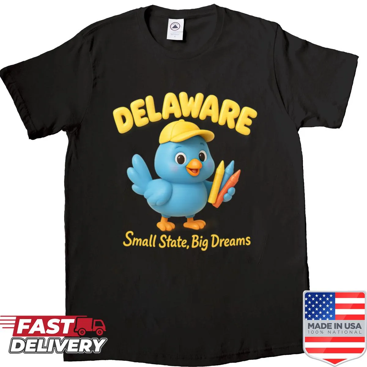 Back to school crayon graphic on a T-shirt