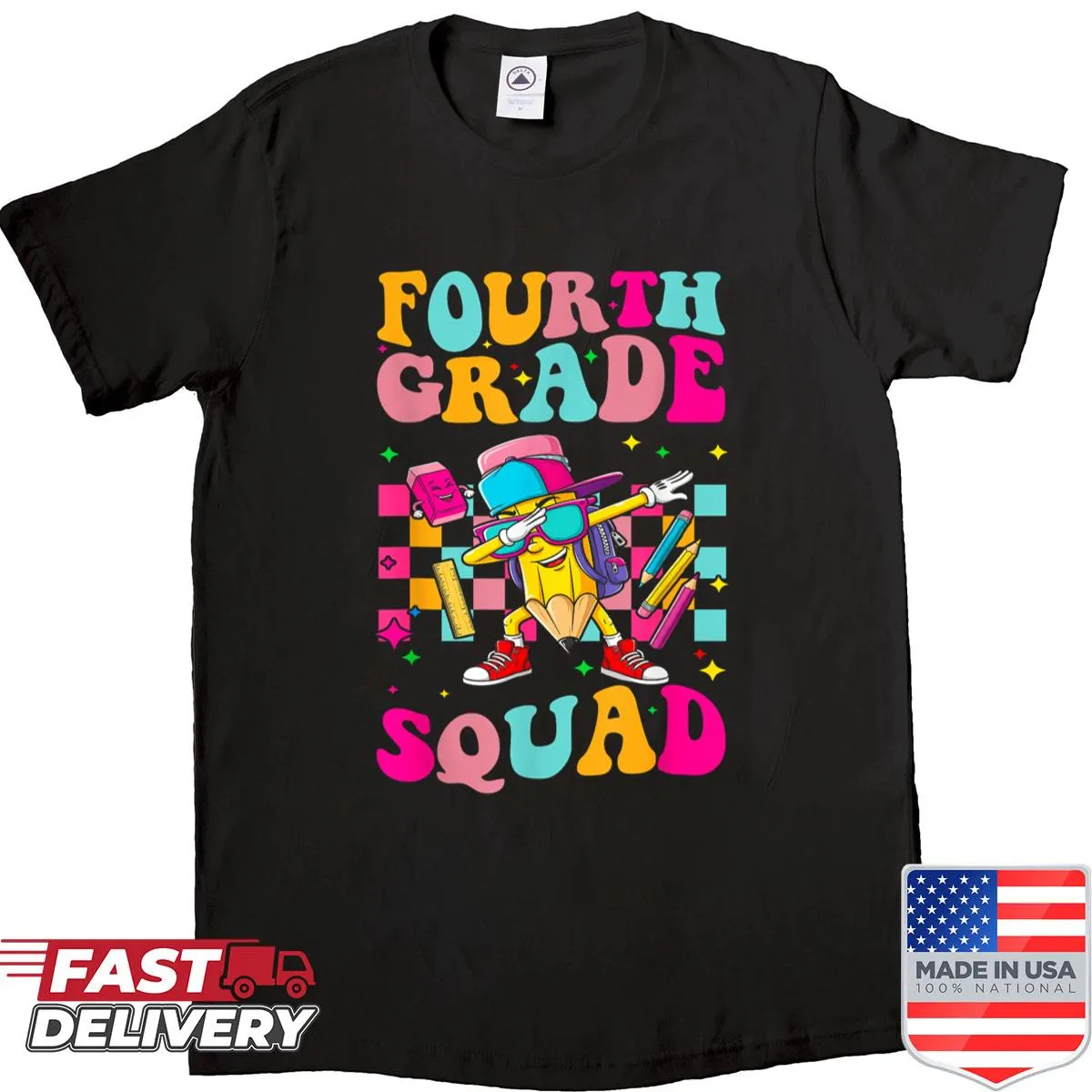 Funny dabbing pencil graphic for a teacher's shirt