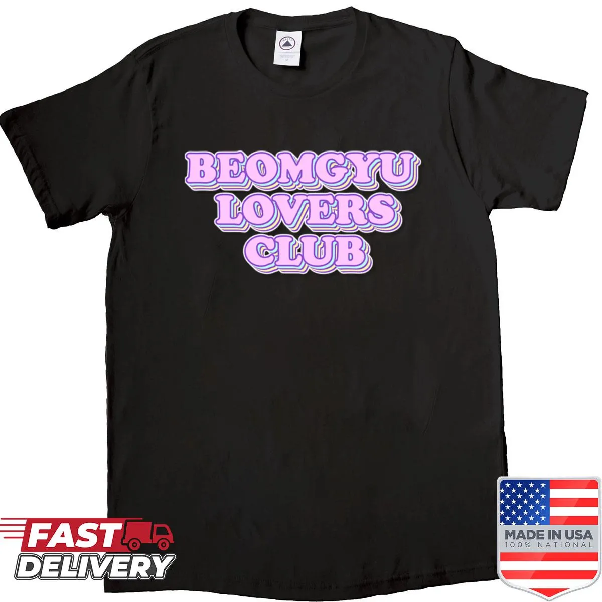 Retro typography shirt for Beomgyu lovers with club text