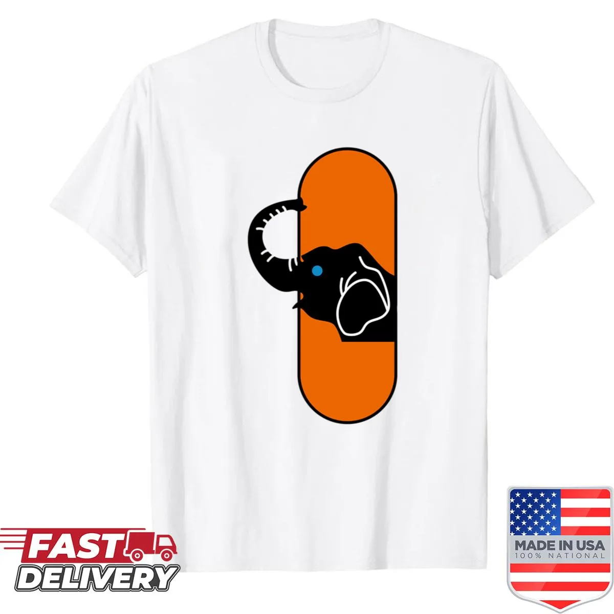 Bold abstract animal design on a modern illustration shirt
