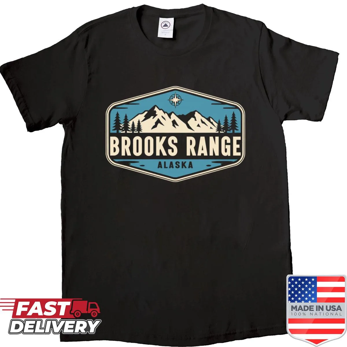 Nature graphic shirt featuring the Brooks Range in Alaska