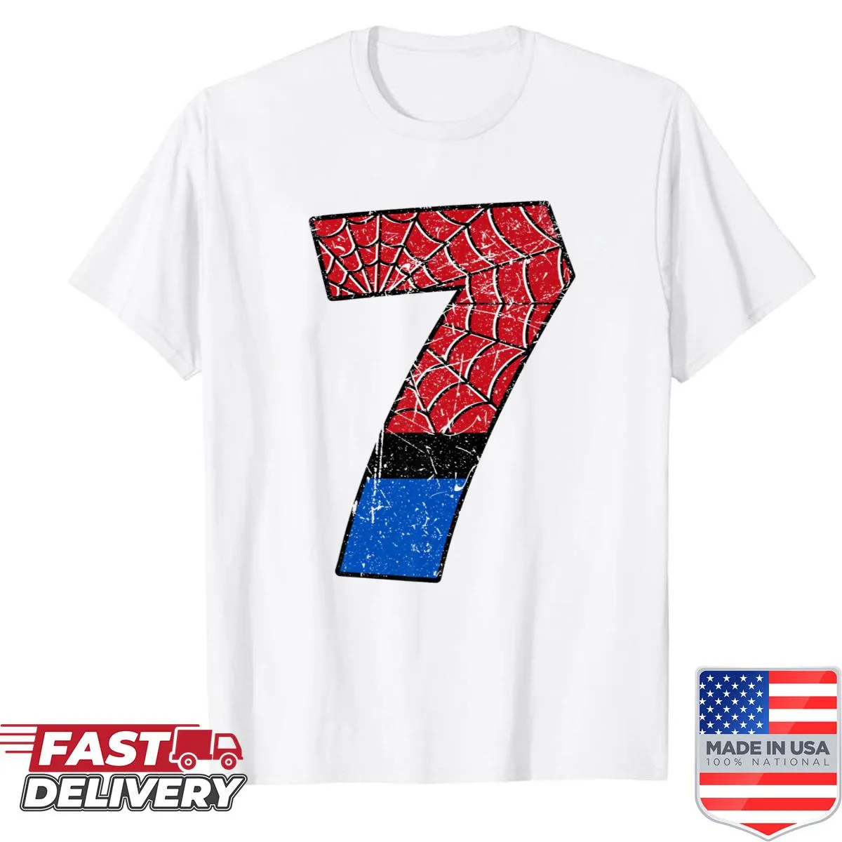 Funny birthday shirt with spider web and ghost theme for boys