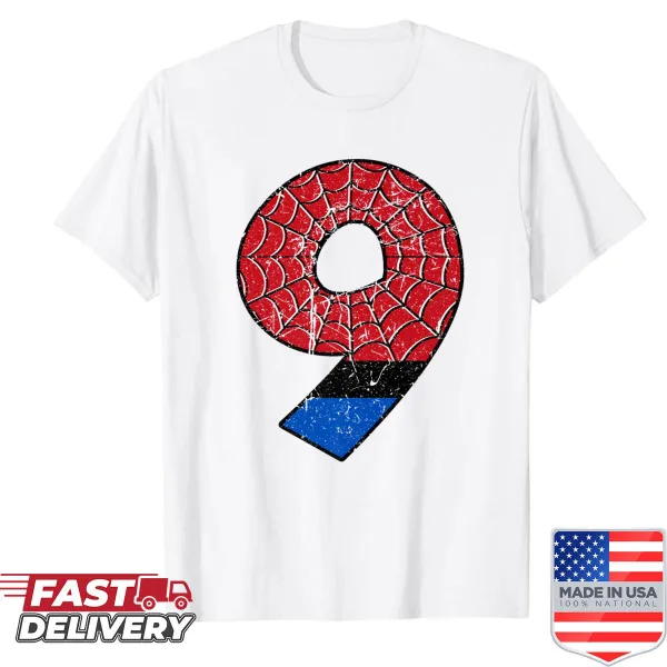 Spider web and ghost graphic with funny birthday text for kids