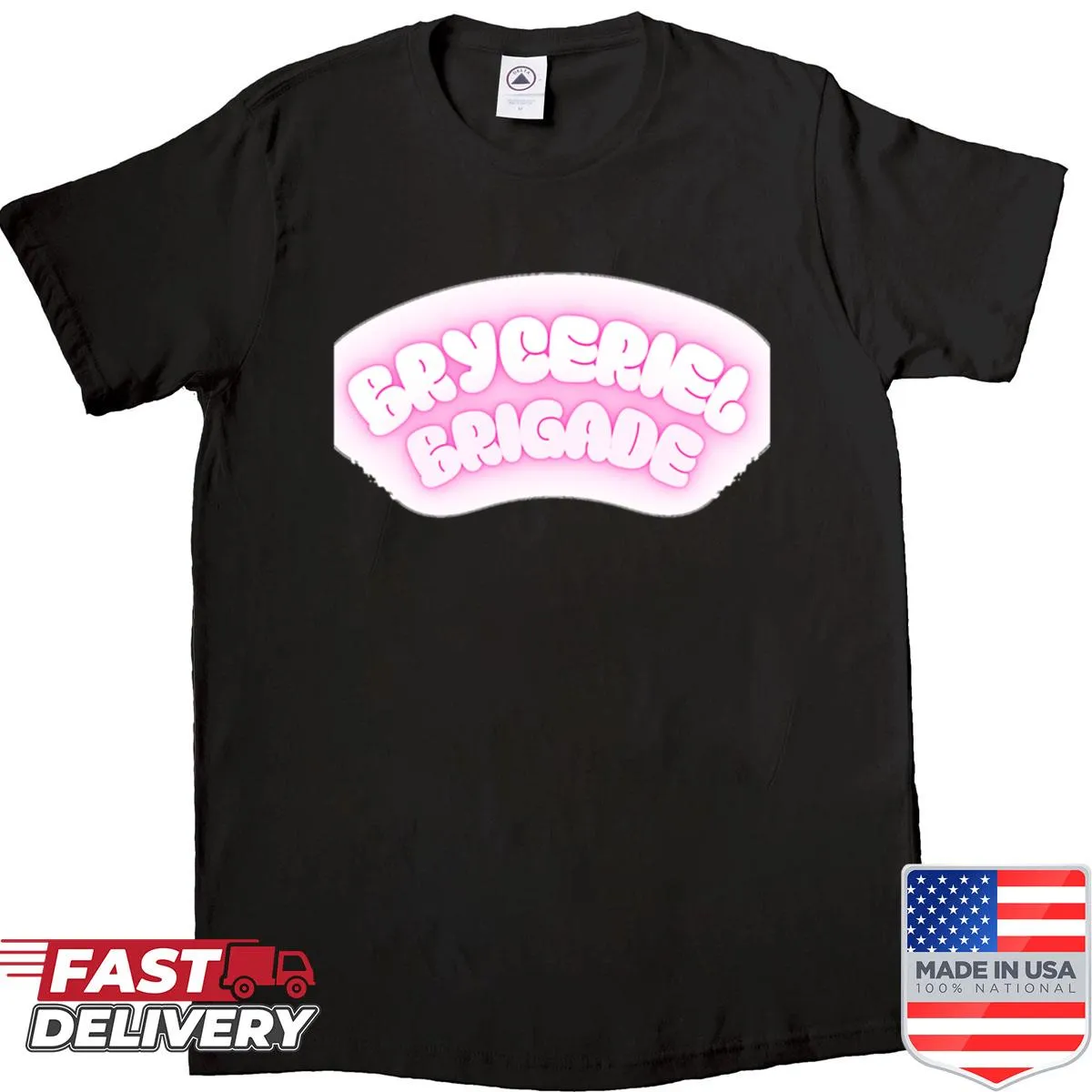 Typographic design shirt saying 'Bryceriel Brigade'