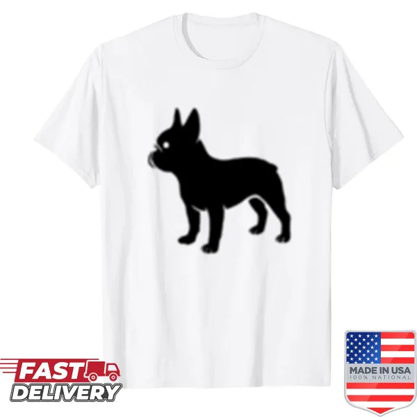 Silhouette of a bulldog on a shirt