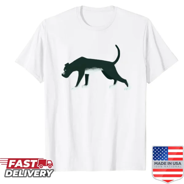 Bold illustration of a Bully Kutta dog on a t-shirt