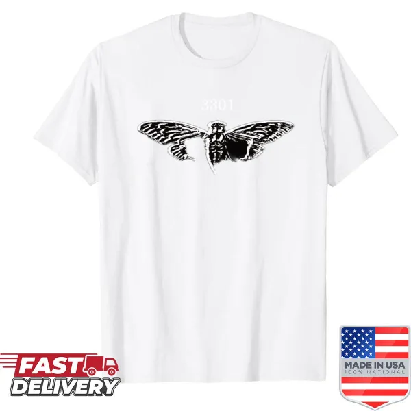 Minimalist Cicada 3301 shirt with silhouette design
