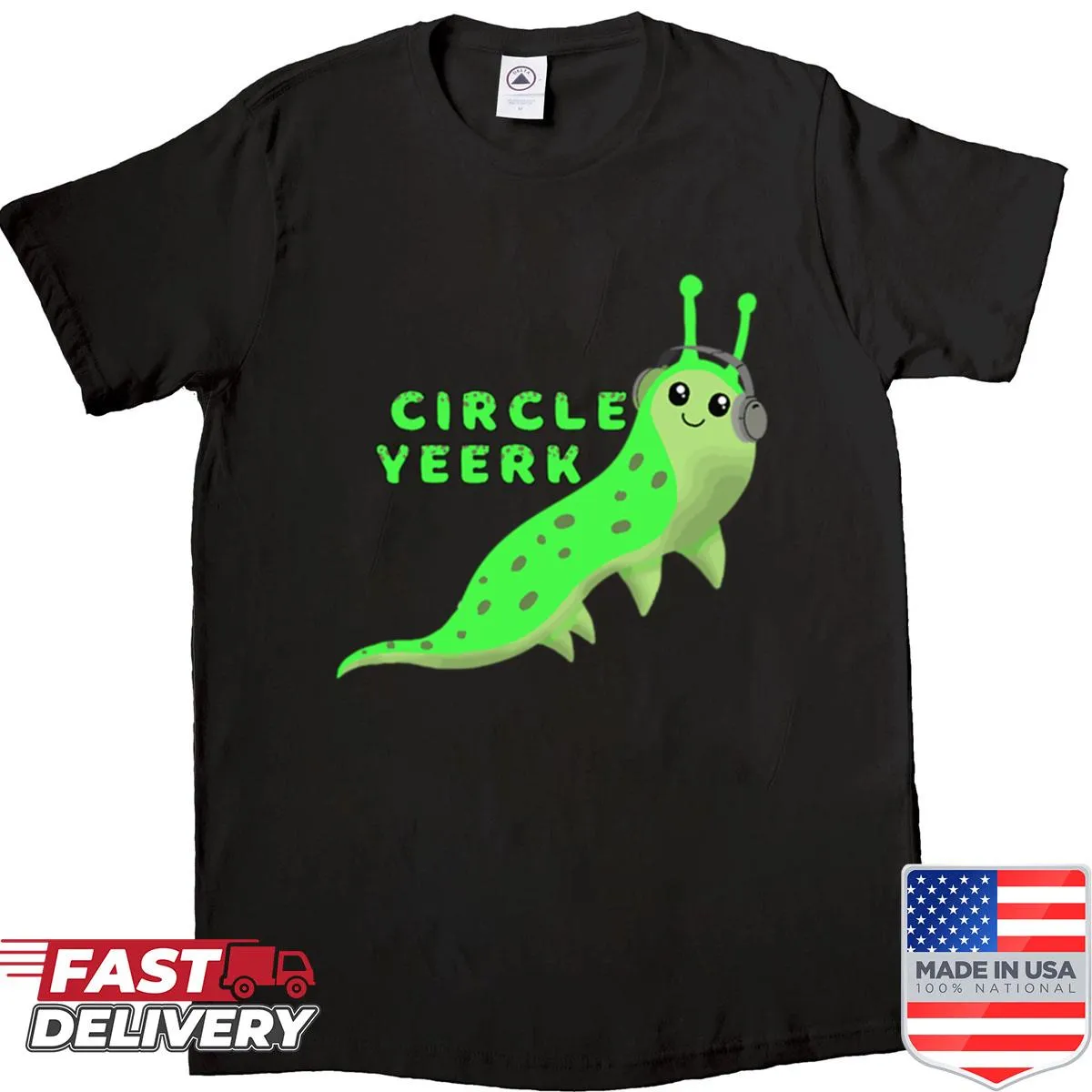 Simple T-shirt with 'Circle Yeerk' text graphic