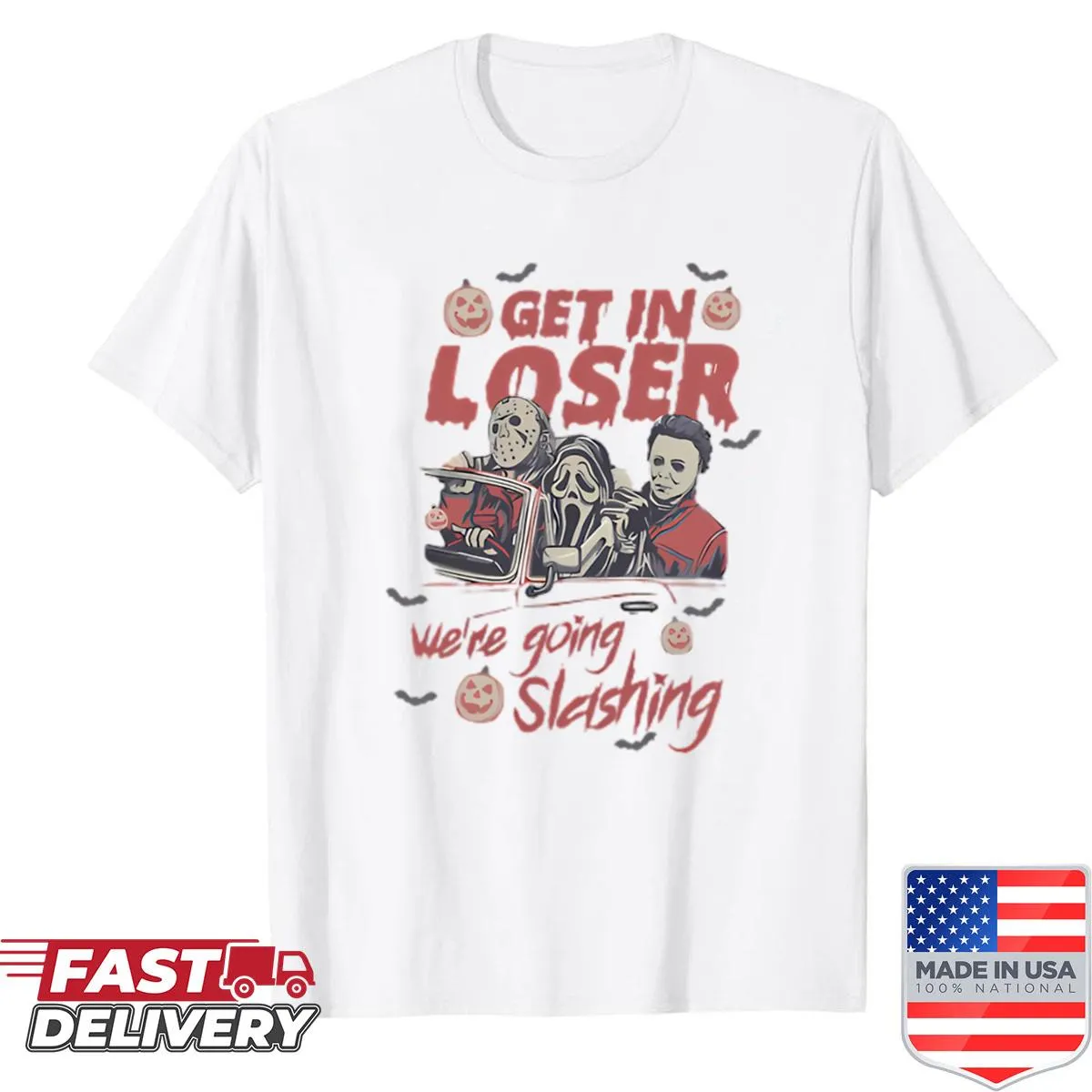Oversized Halloween shirt with a funny skeleton design
