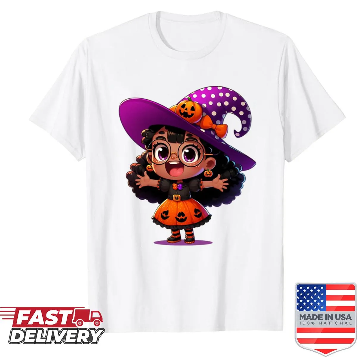 Artistic shirt featuring a creepy afro girl design.