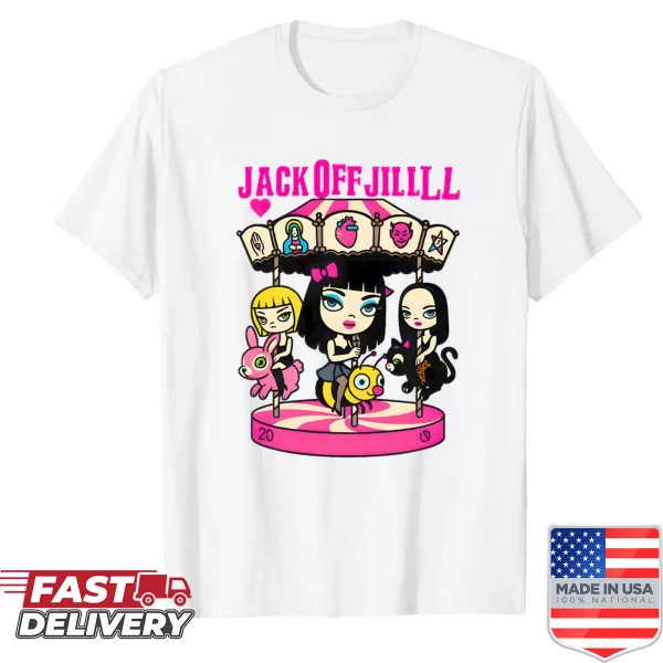 Gothic carousel featuring alternative dolls on a t-shirt
