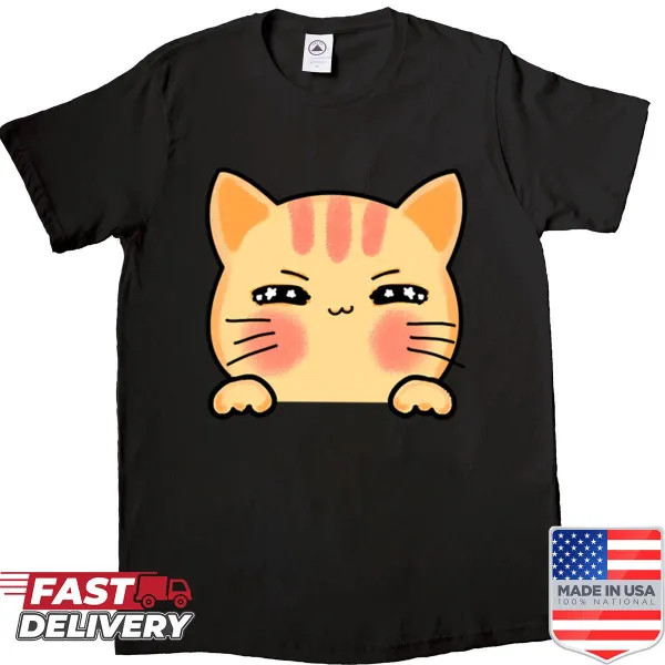 Adorable orange cat design on a cute shirt