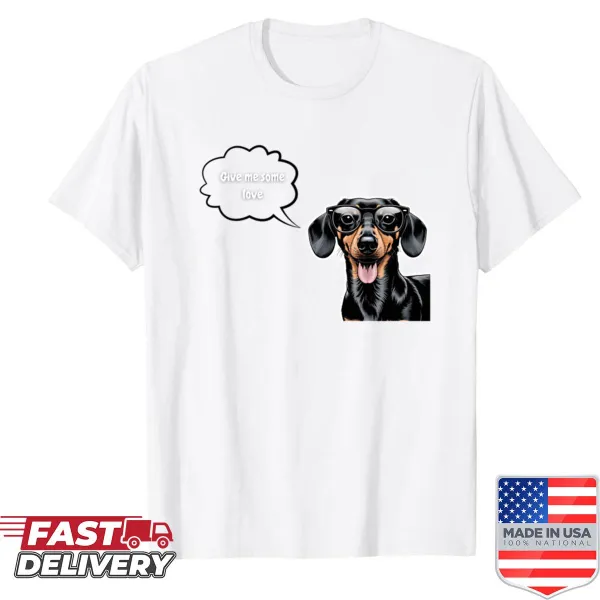 Dachshund puppy illustration on a cute shirt