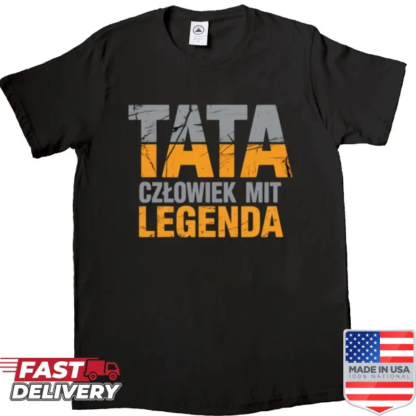 Typography shirt with the phrase 'Dad Man Myth Legend'