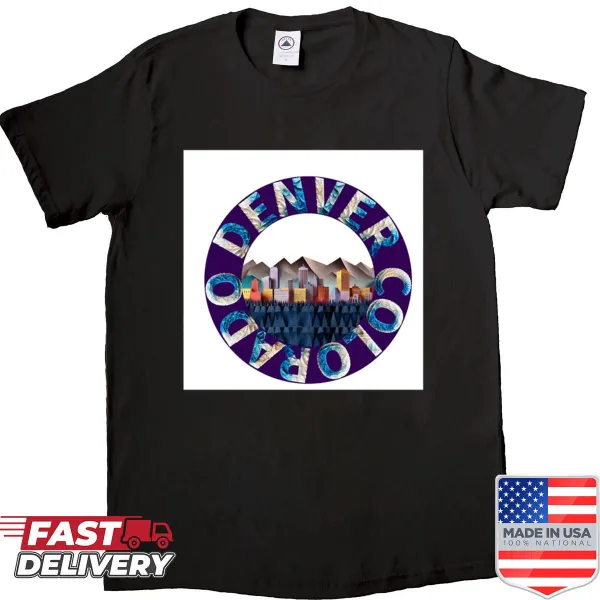 Denver Circle Shirt with minimalist city-themed design