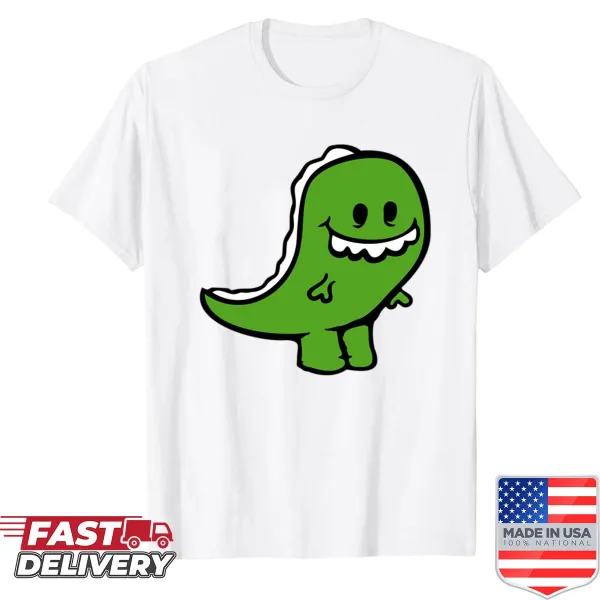 Cute dinosaur friendship shirt featuring T-rex and stegosaurus